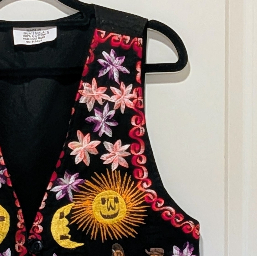 NWOT Beckwoman S Handmade Embroidered 100% Cotton Vest - Picture 4 of 7